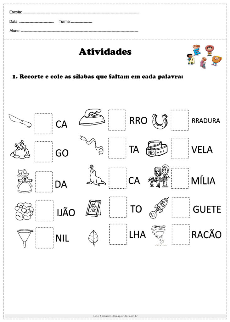 atividades com fão