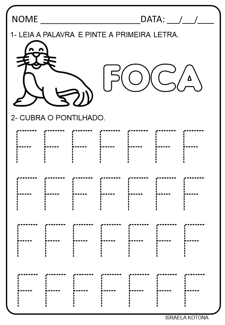 atividades de escrita letra f