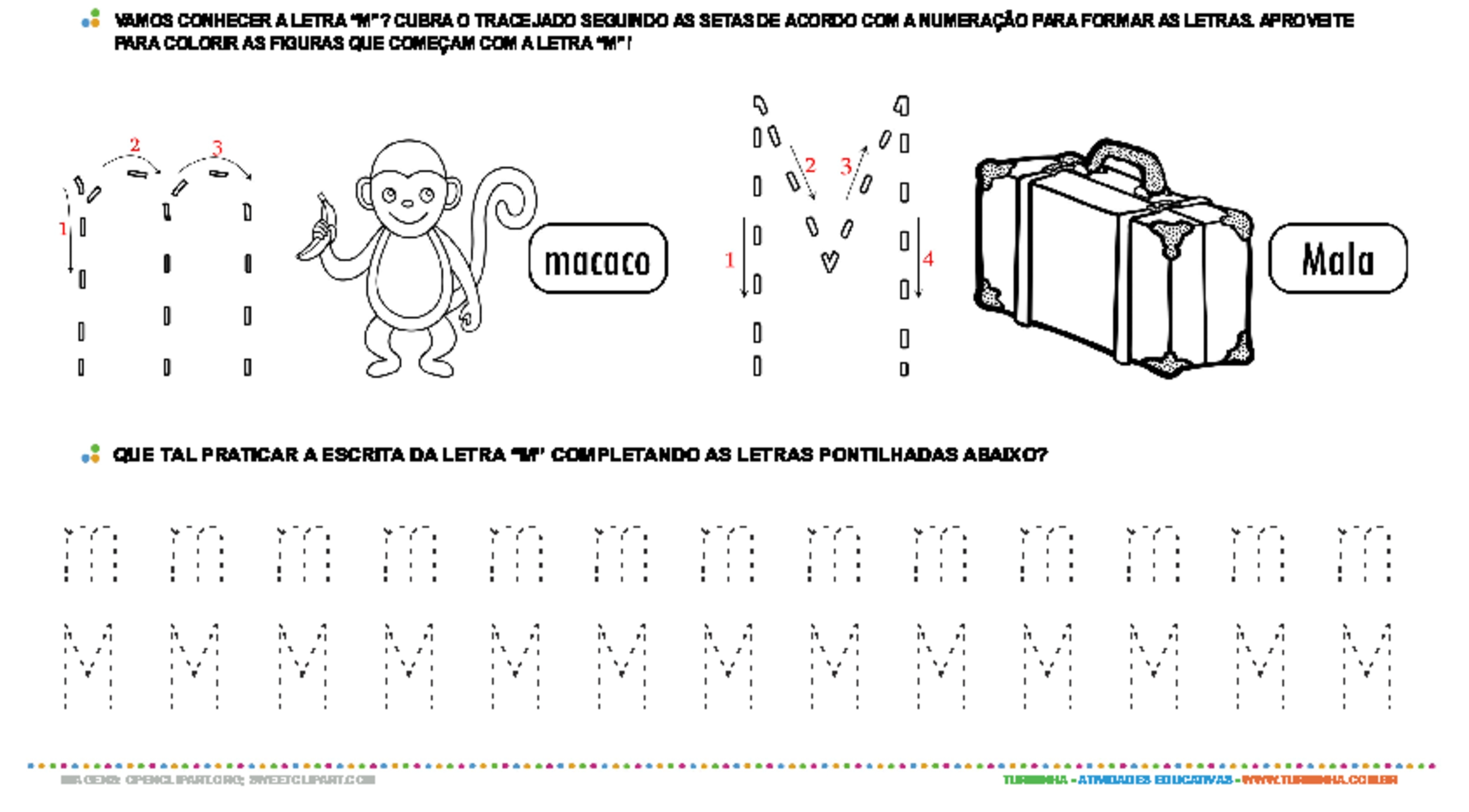 ensinar letra m educação infantil