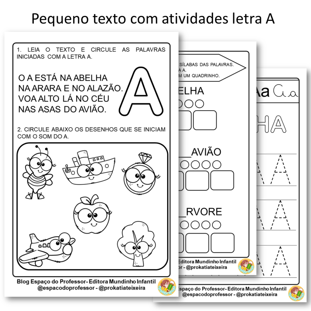 alfabetização letra a atividades lúdicas