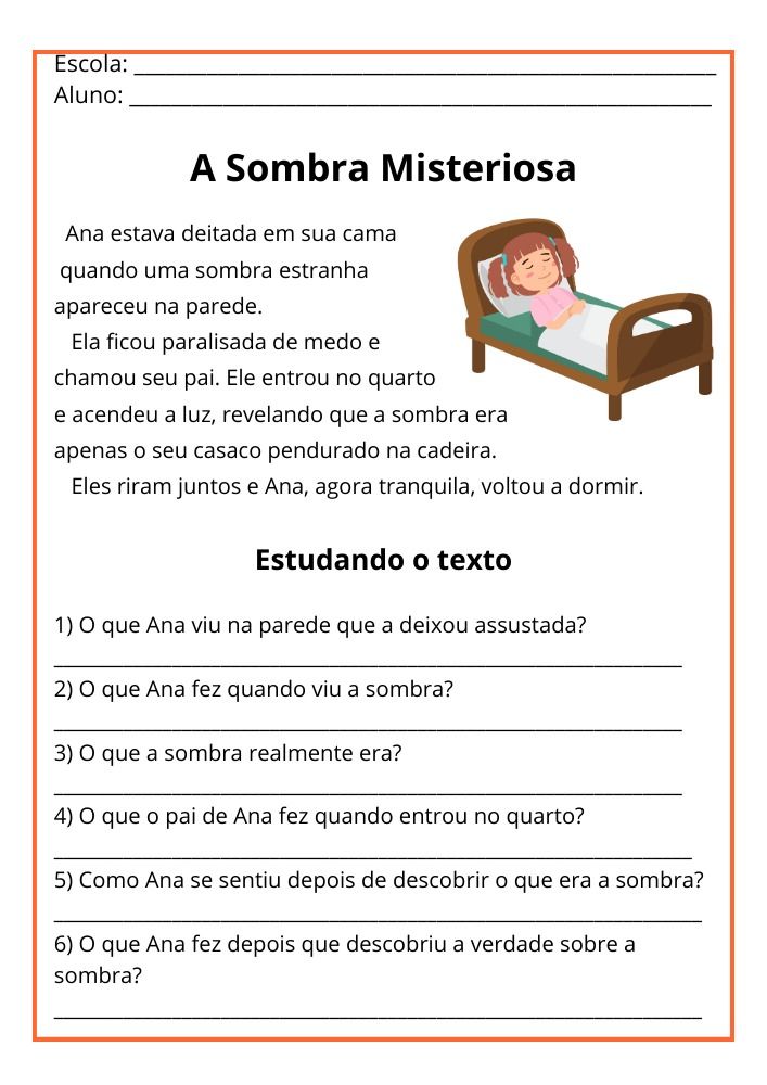 atividade de interpretação de texto 3 ano fundamental