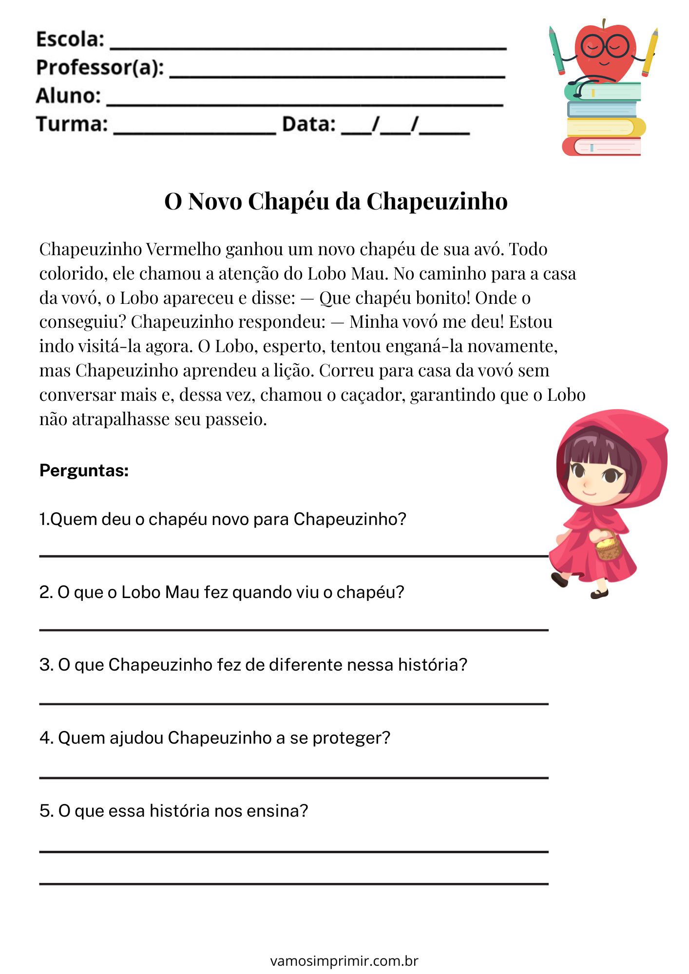 textos para interpretação 3 ano com perguntas