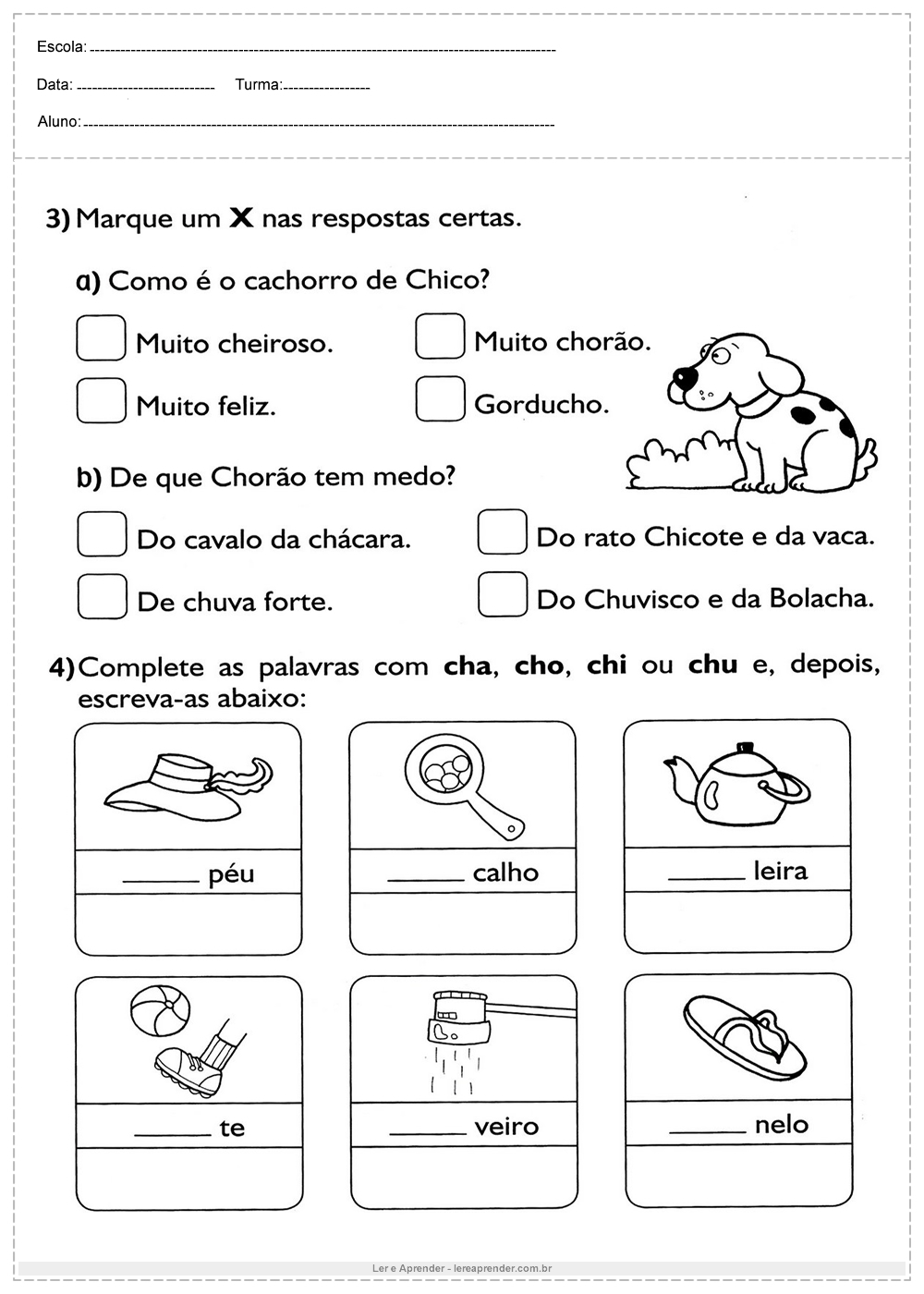 atividades de leitura e interpretação 3 ano bncc