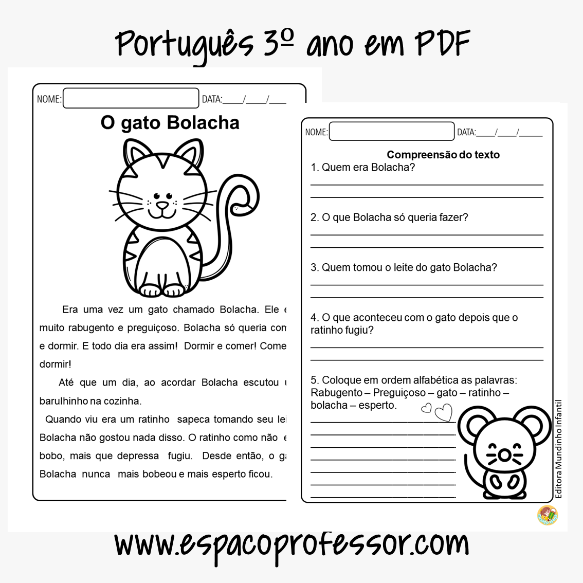 material de português 3 ano interpretação