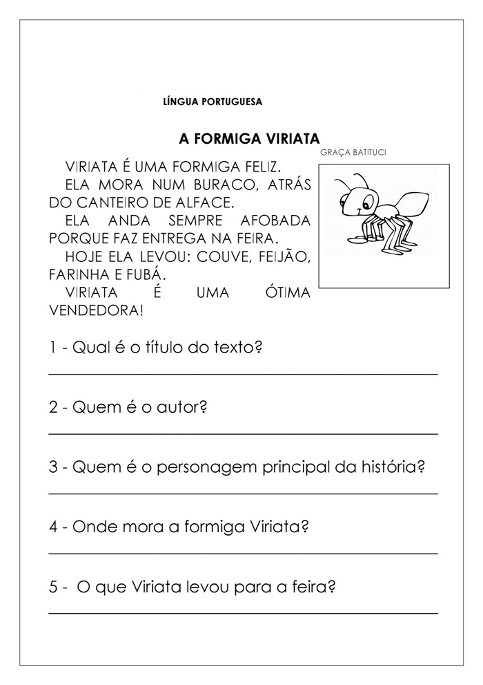 histórias curtas para interpretação 3 ano