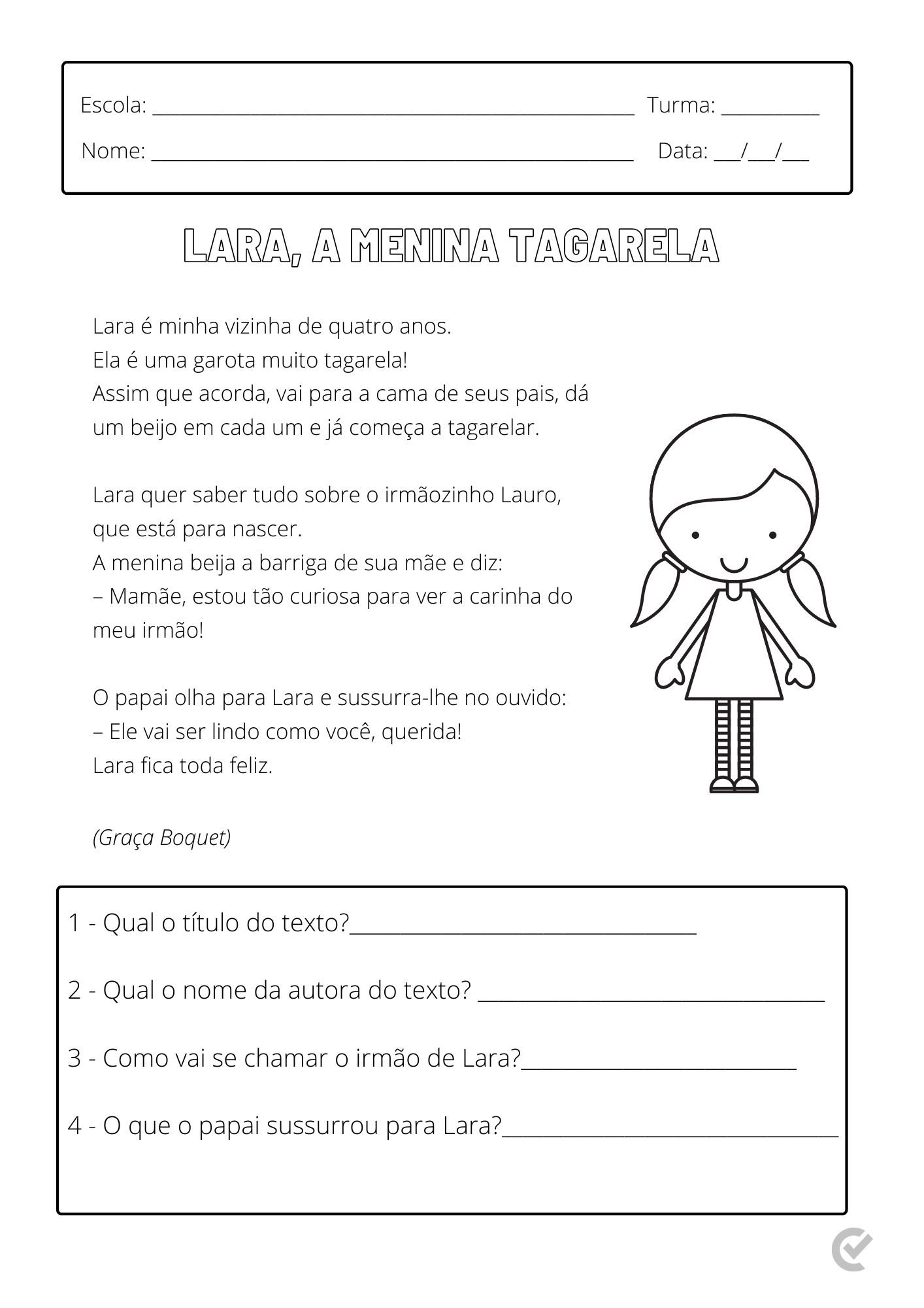 exercícios de interpretação de texto para 3 ano