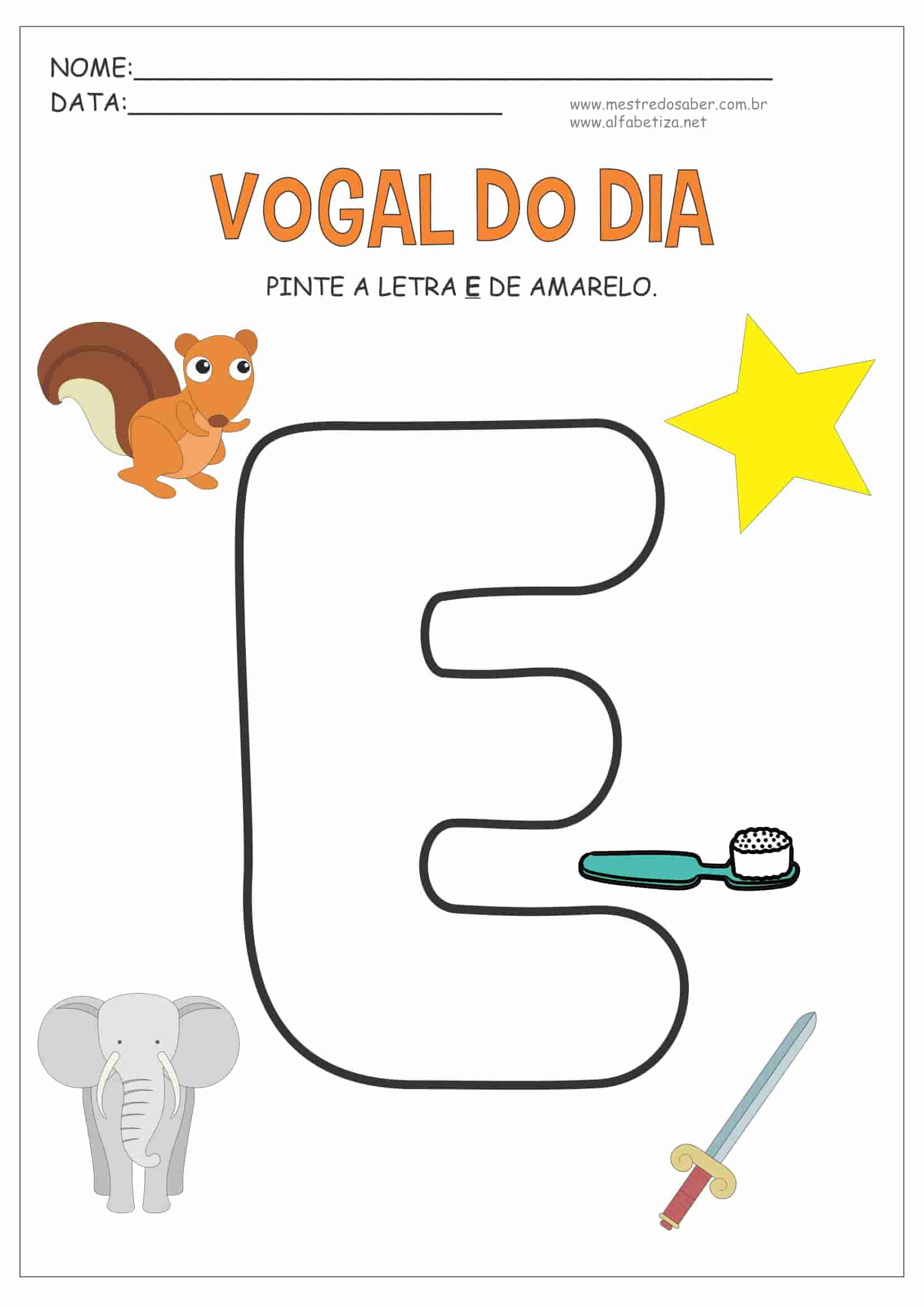 jogos com a letra E para crianças