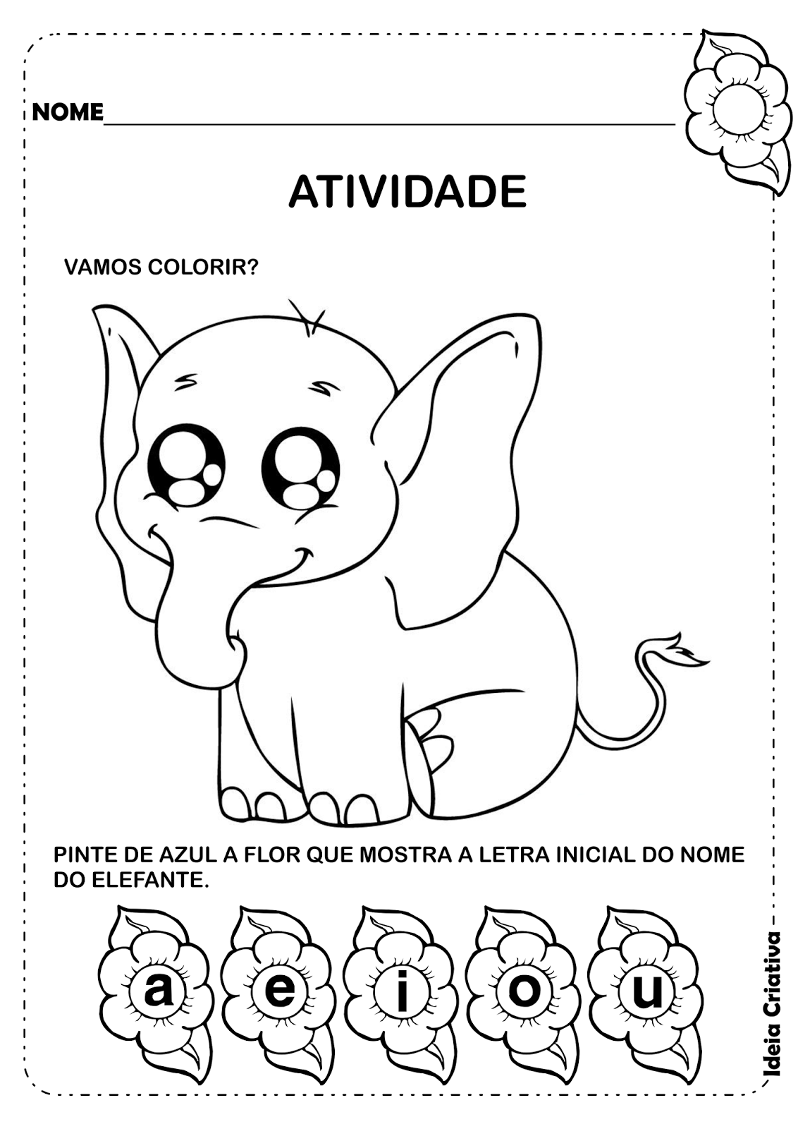material didático letra E 5 anos
