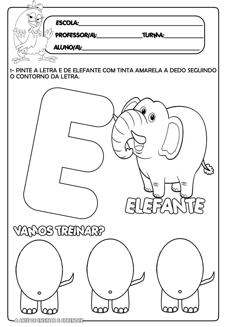 jogos com a letra E para crianças