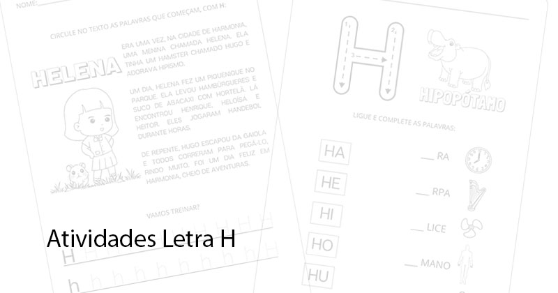 família do h atividades