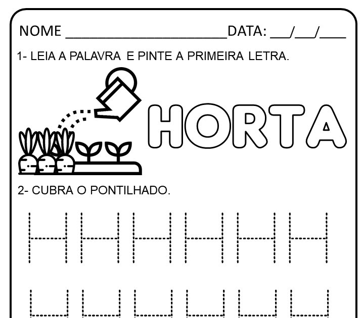 atividades lúdicas letra h