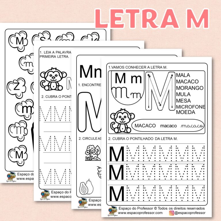 alfabetização letra m mamãe