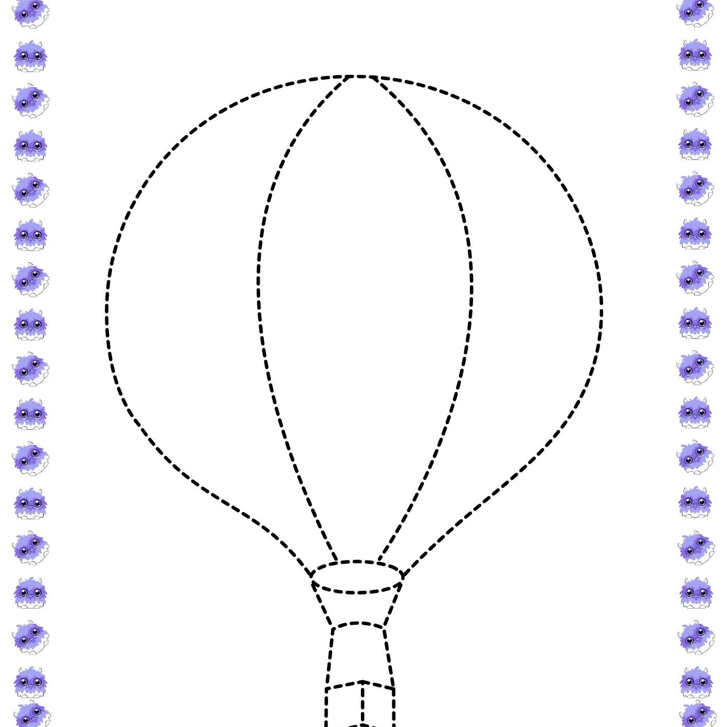 molde de balão de São João para pintar