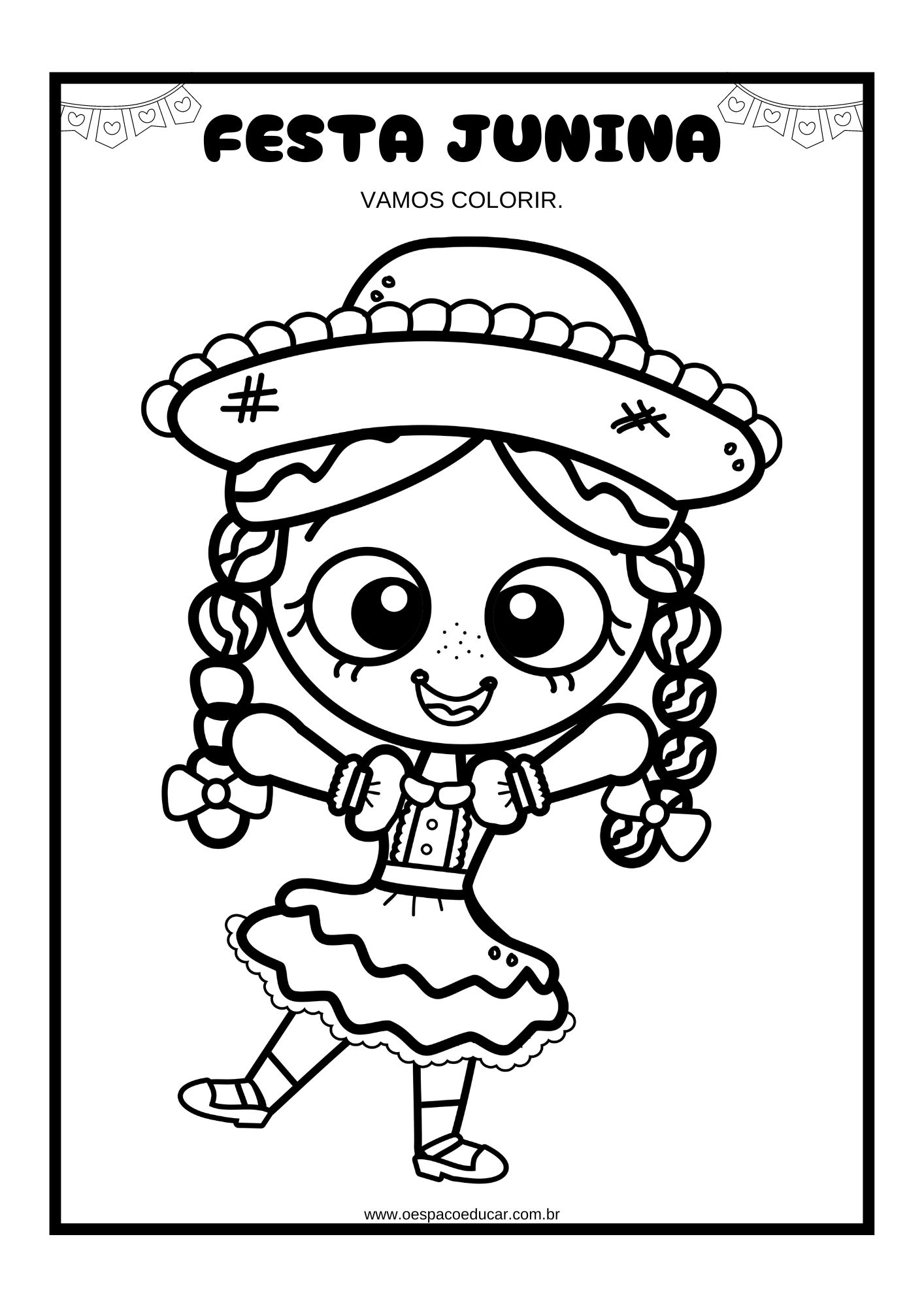 desenho de balão junino para imprimir