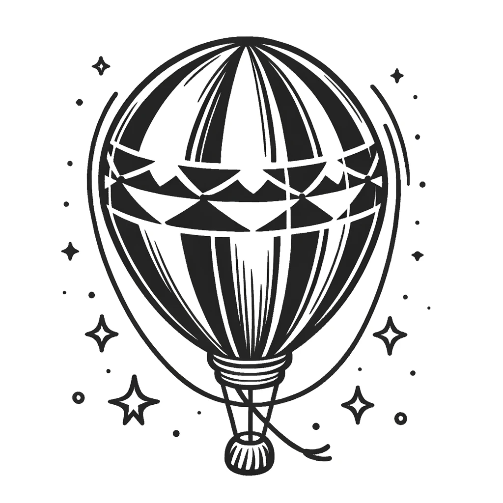 molde de balão de São João para pintar