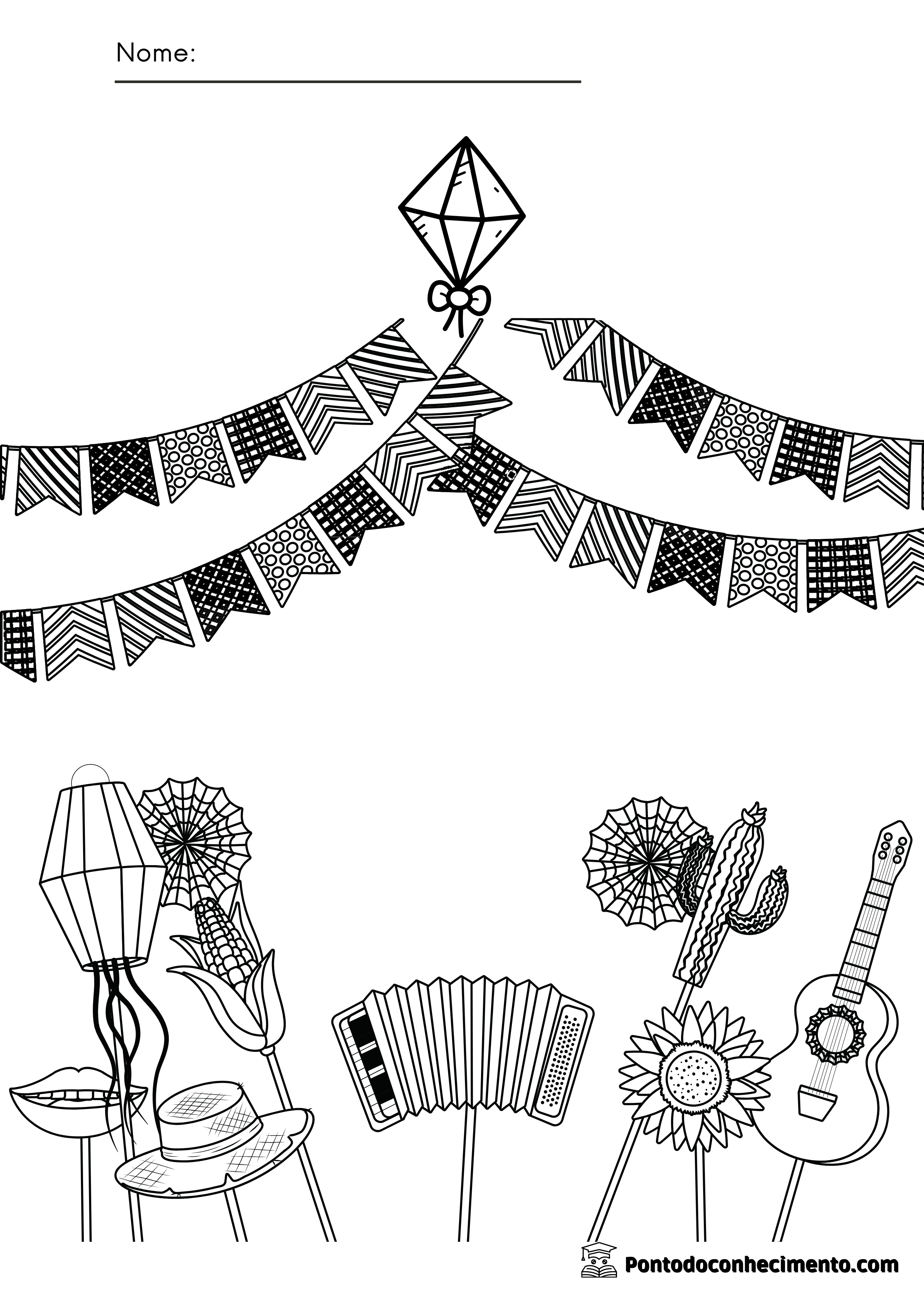 pintura de balão junino
