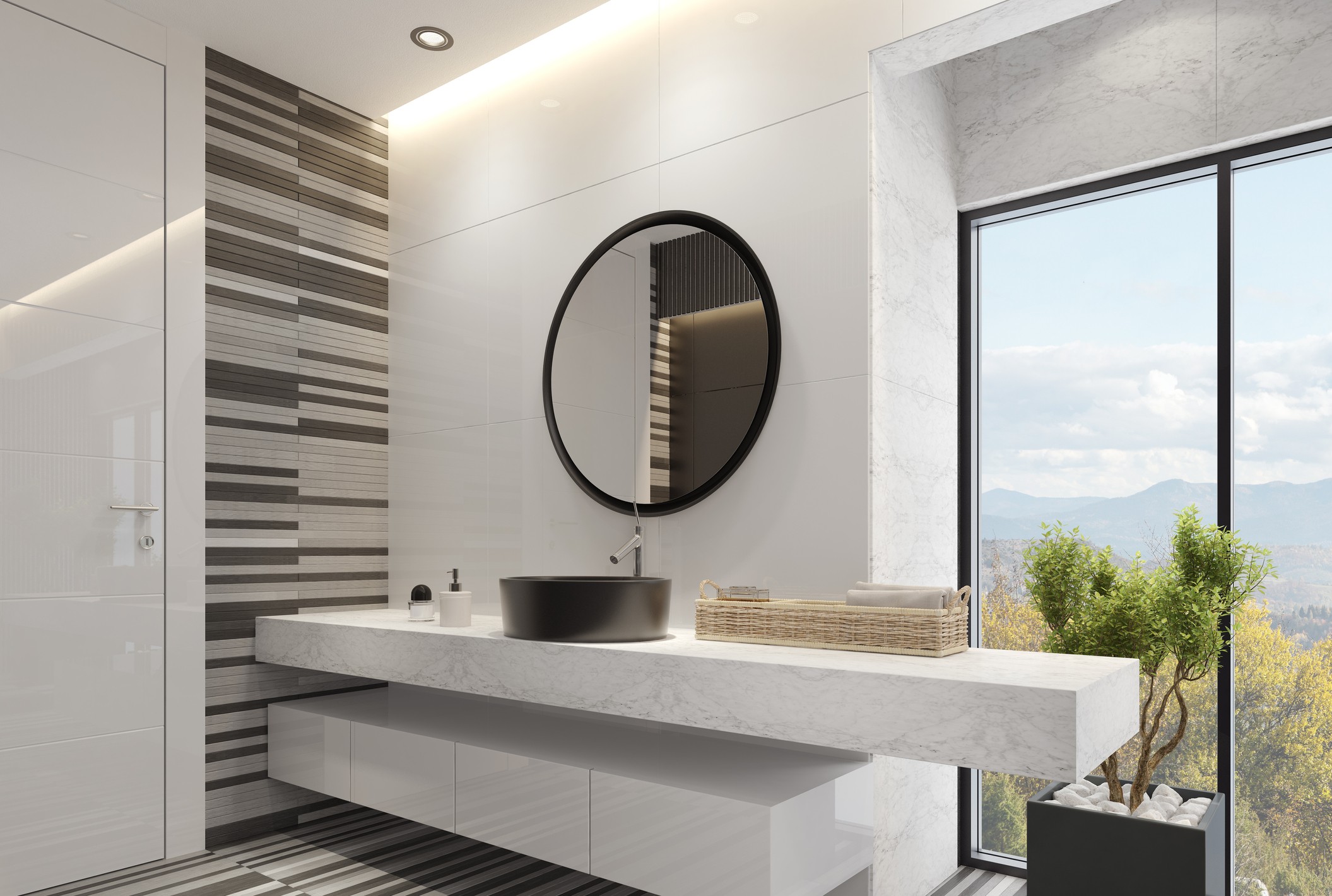 bancada porcelanato banheiro limpeza