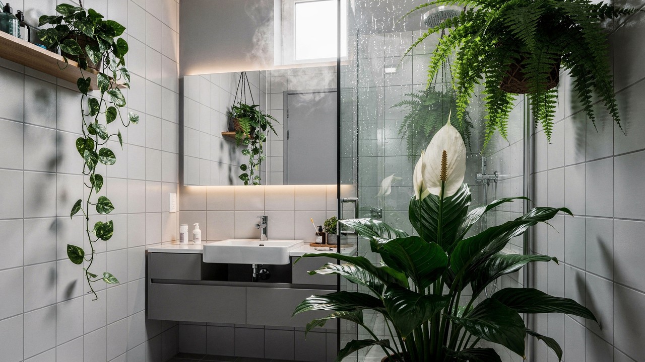 plantas para banheiros compactos