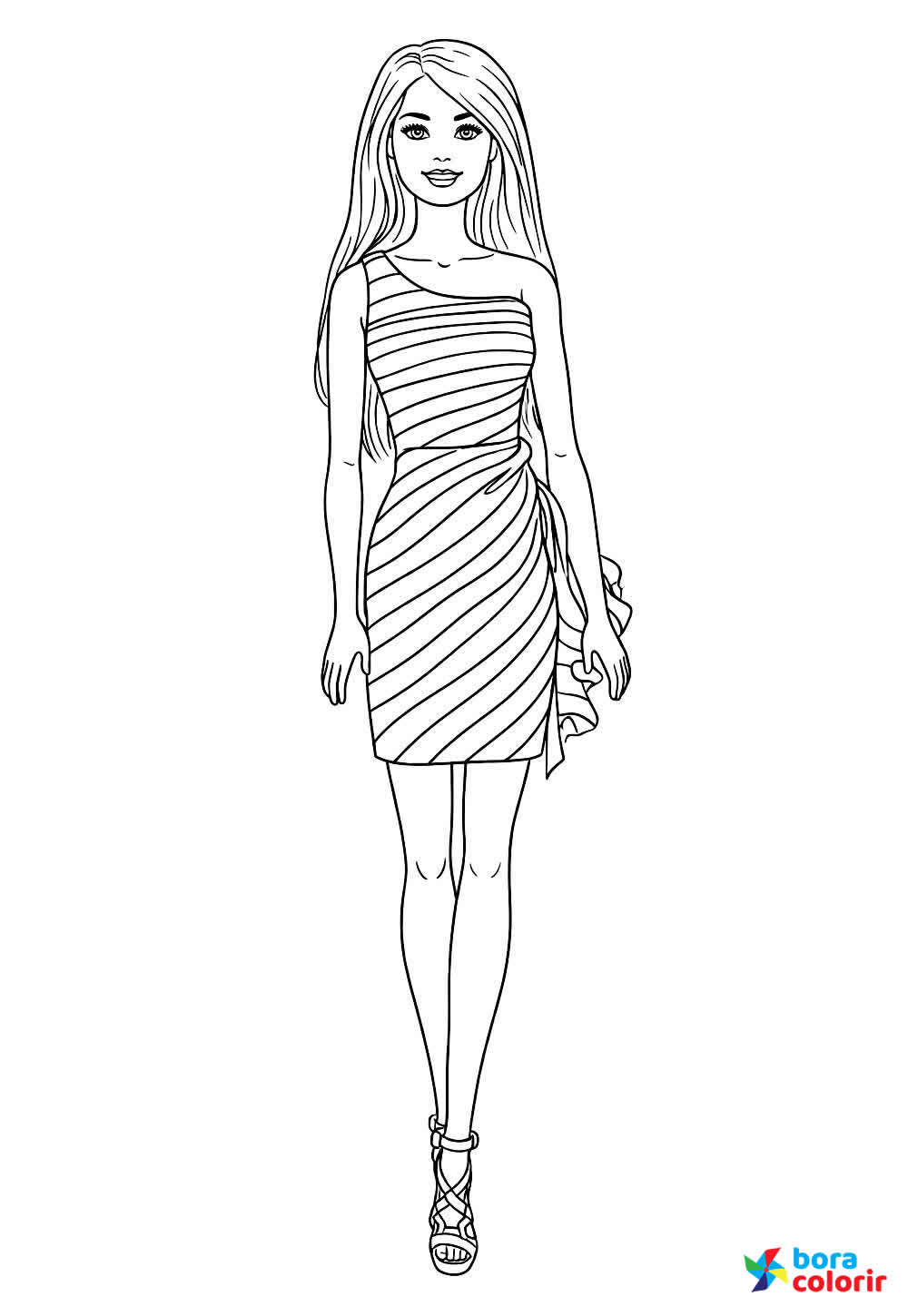Barbie para colorir online