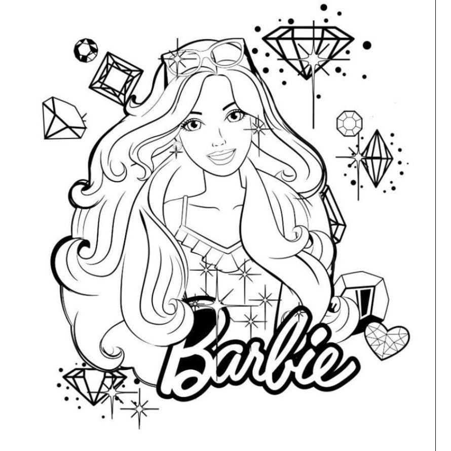 livro de colorir Barbie