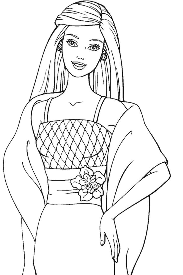Barbie princesa para colorir