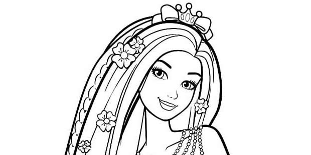 Barbie moderna para colorir