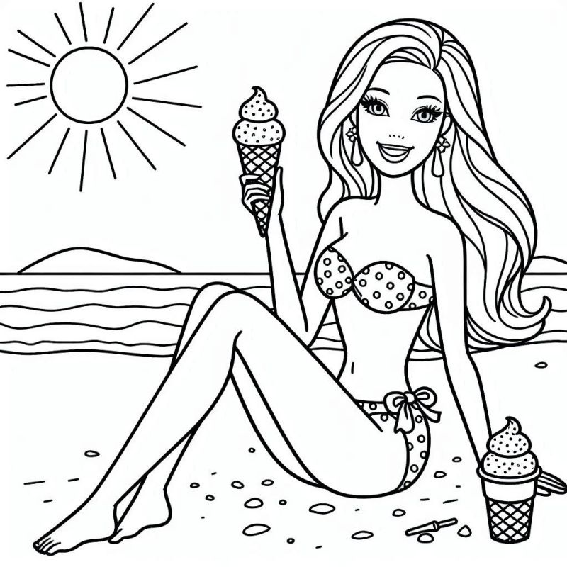 livro de colorir Barbie