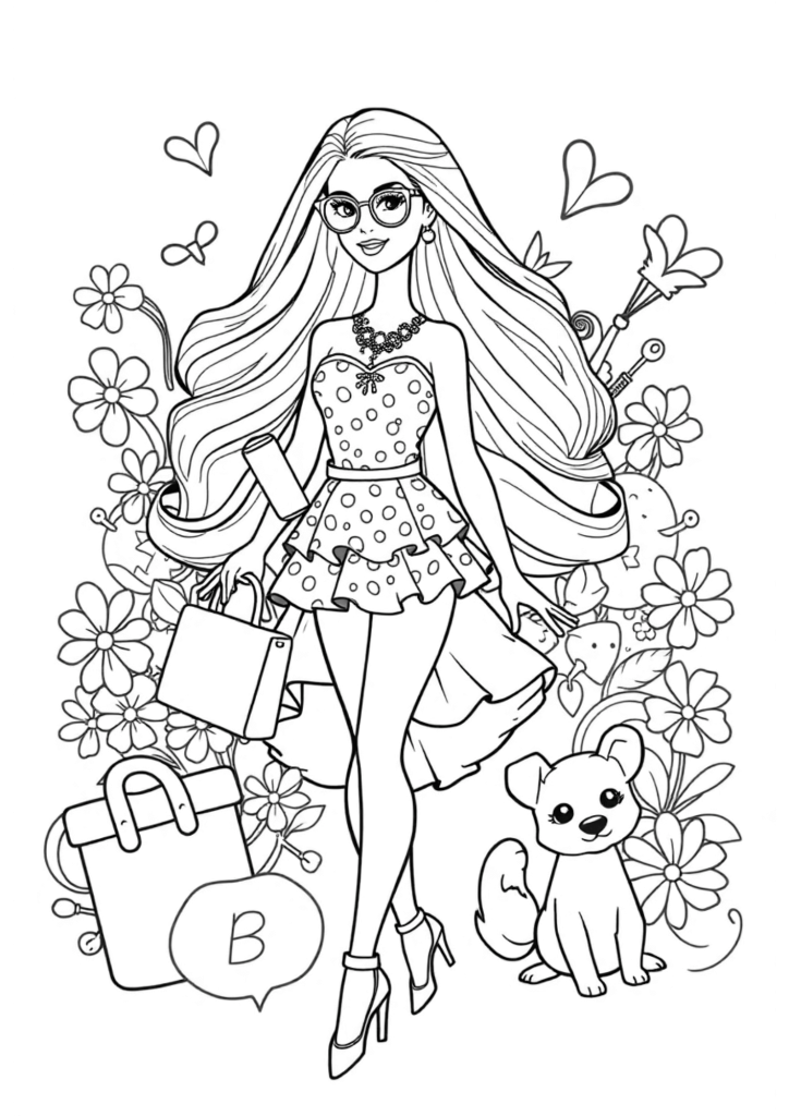 imagens da Barbie para pintar