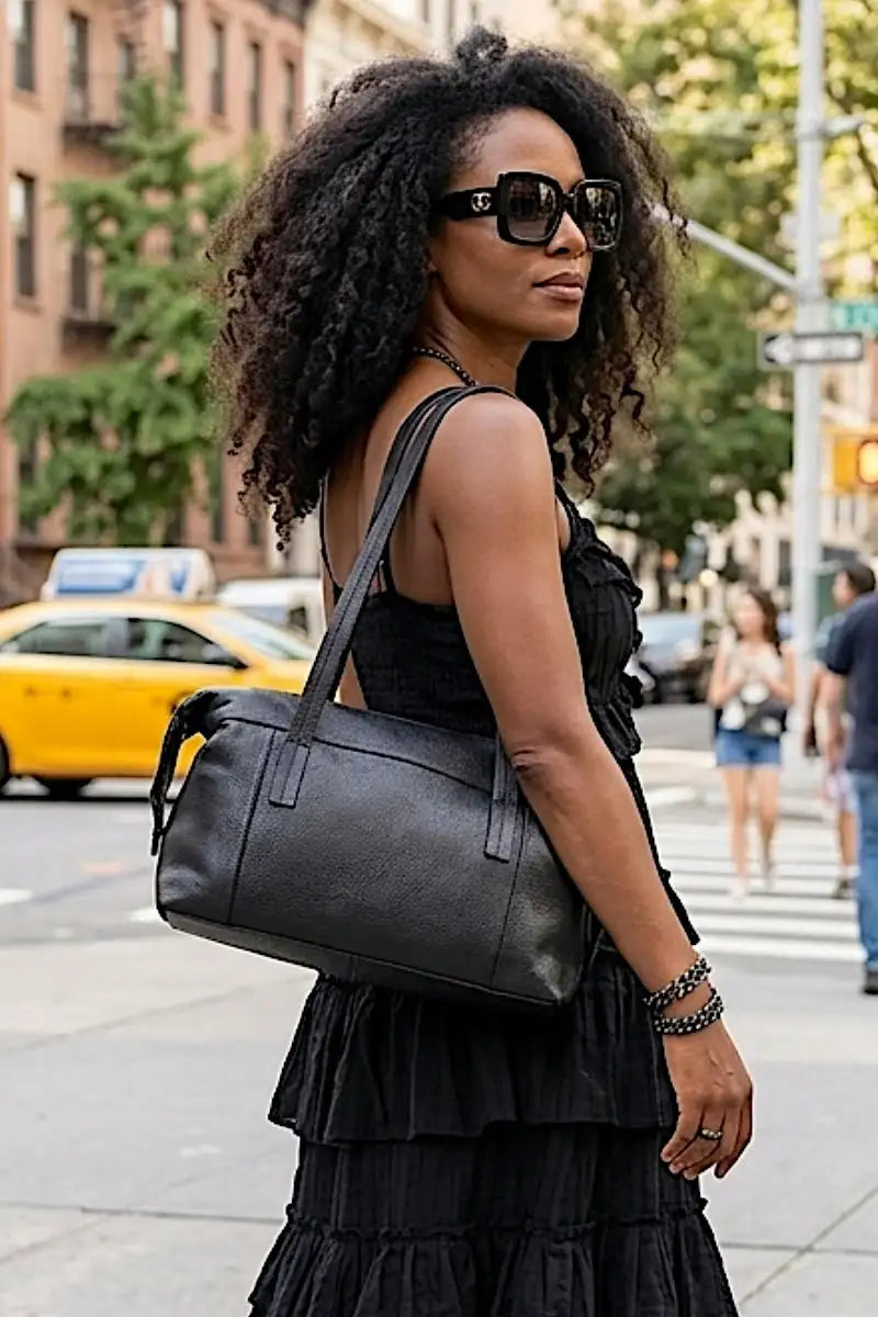 bolsa tote de couro looks