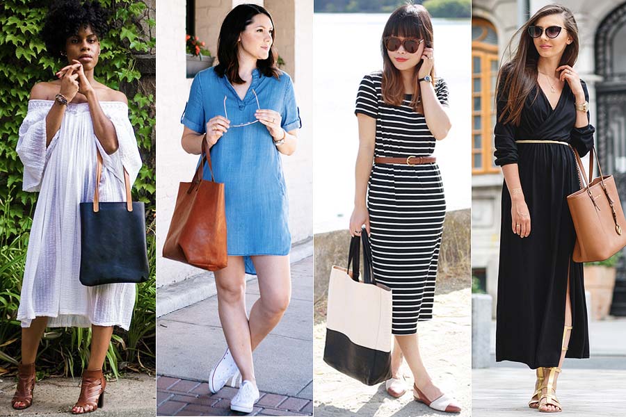 bolsa tote de palha looks