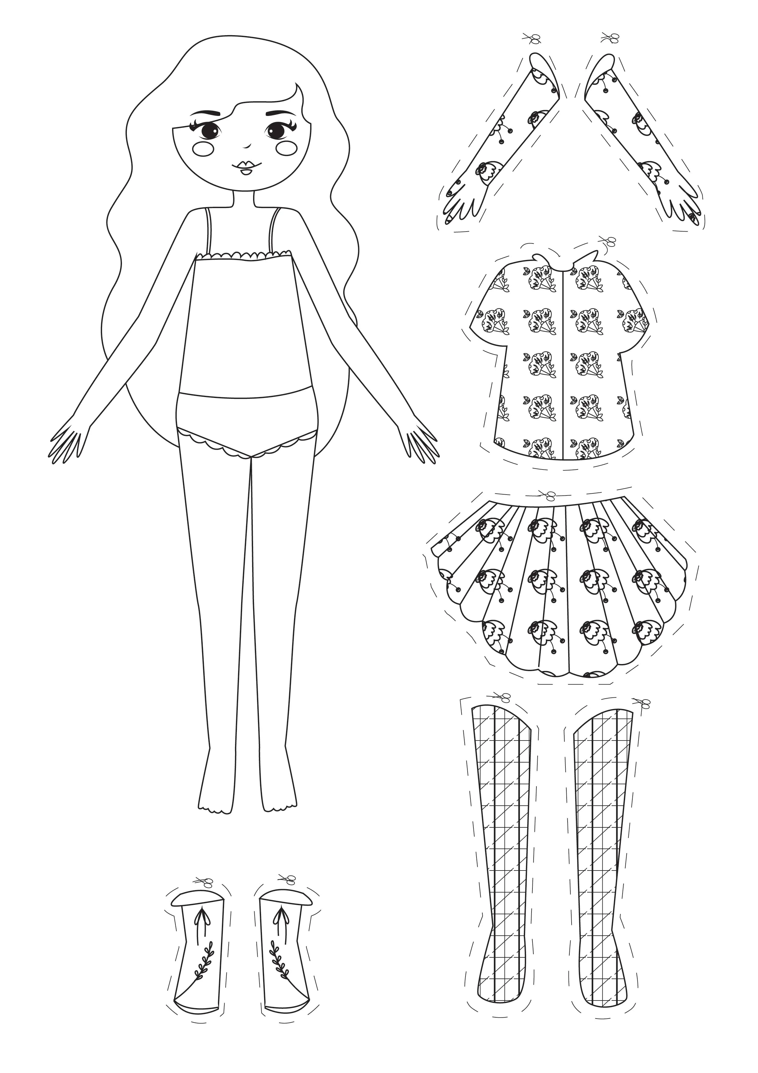 modelos de bonecas de papel grátis