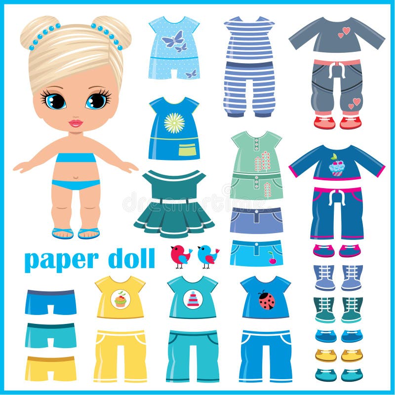 bonecas de papel com roupas