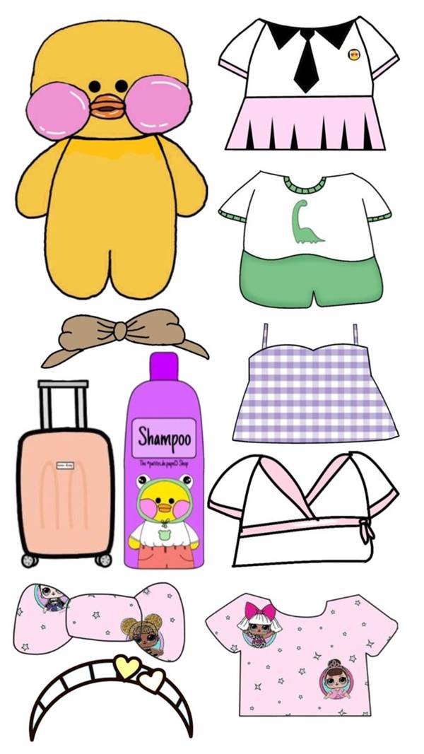 bonecas de papel DIY