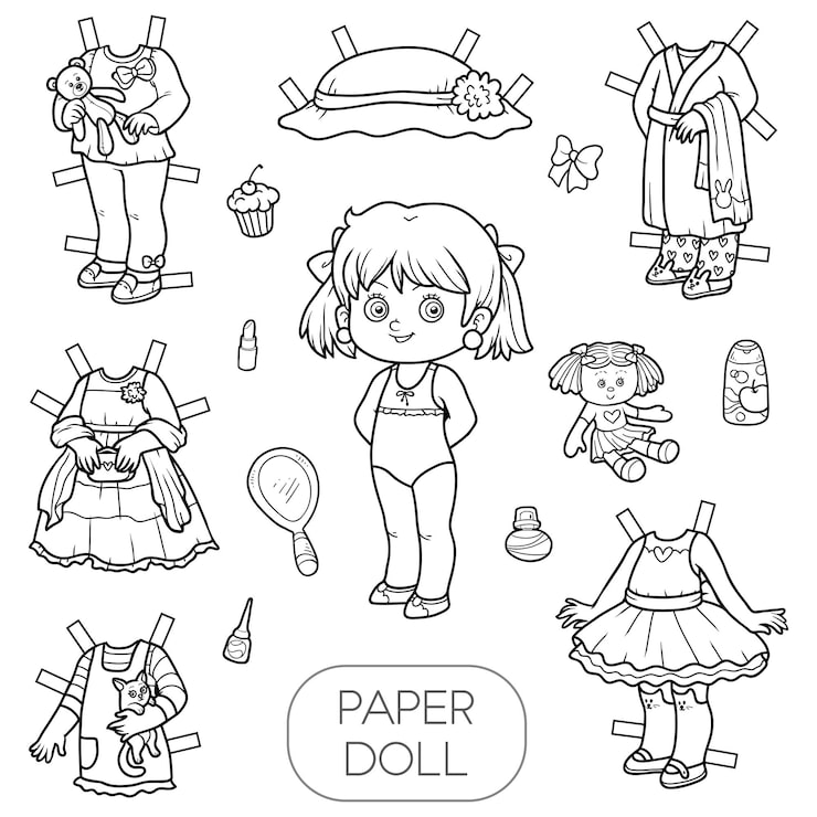 modelos de bonecas de papel grátis