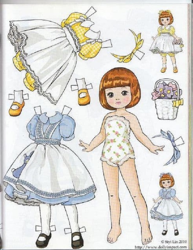 modelos de bonecas de papel grátis
