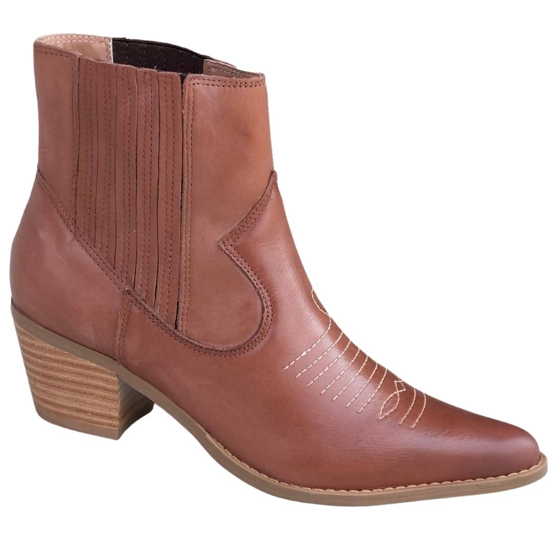bota cano curto marrom