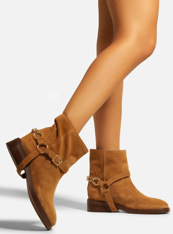 bota cano curto feminina couro