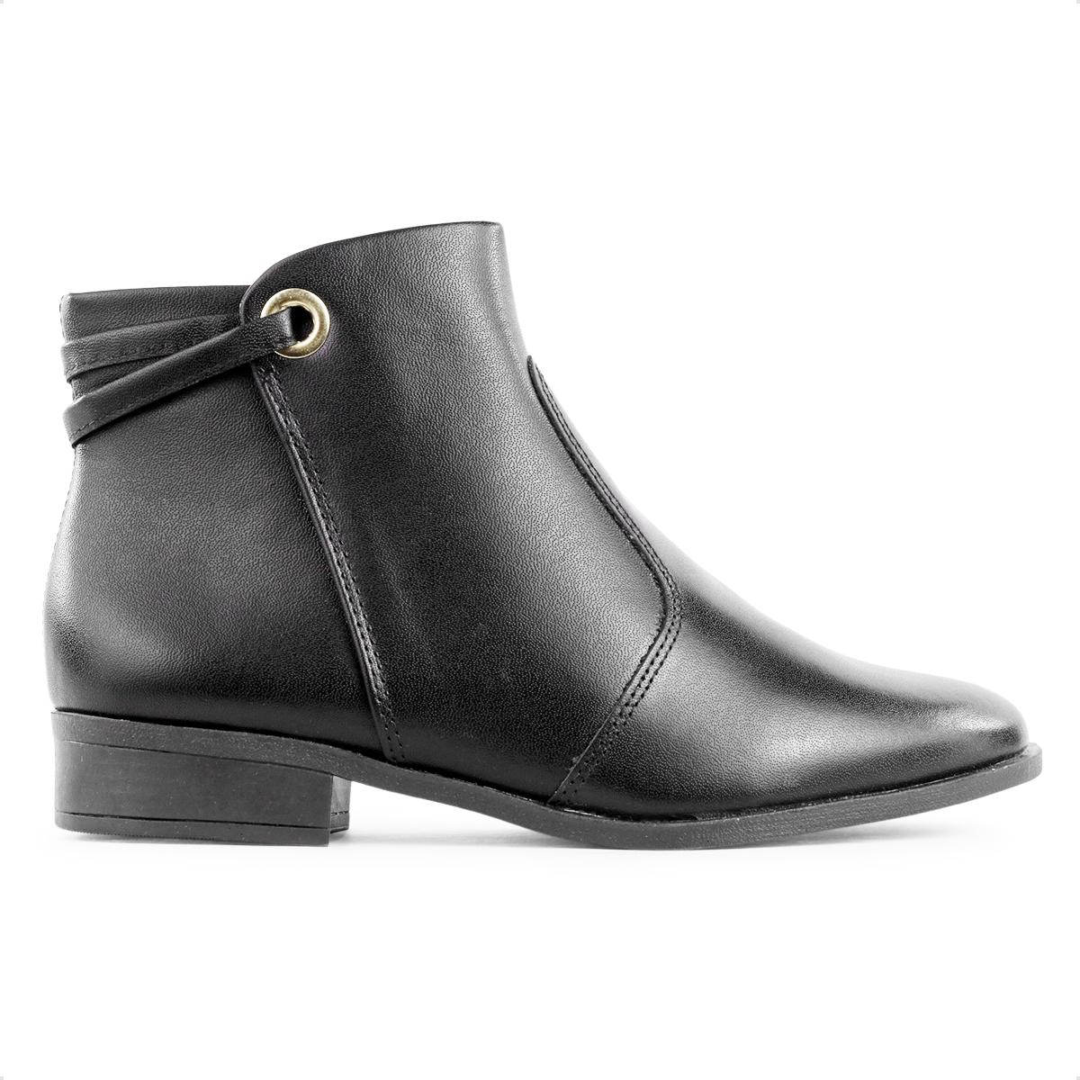 bota cano curto salto baixo