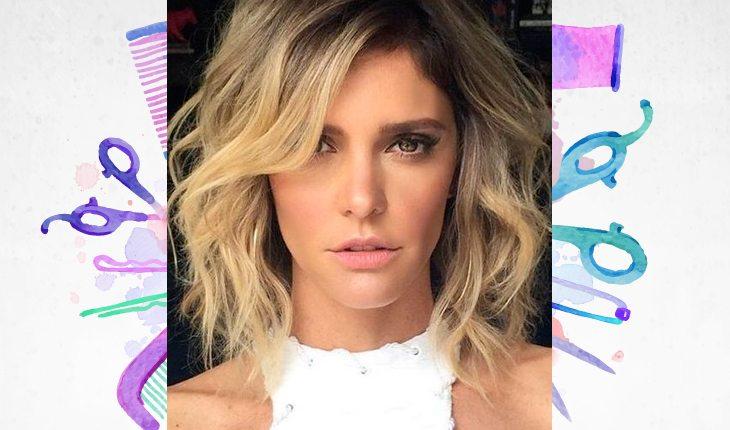 chanel com franja cabelo ondulado