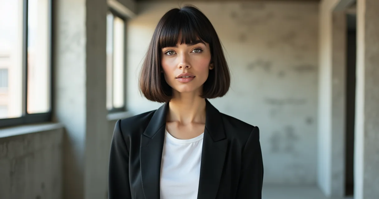 franja para cabelo curto