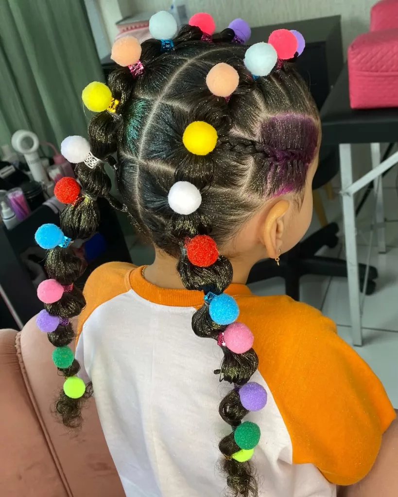 cabelo maluco com bola de isopor