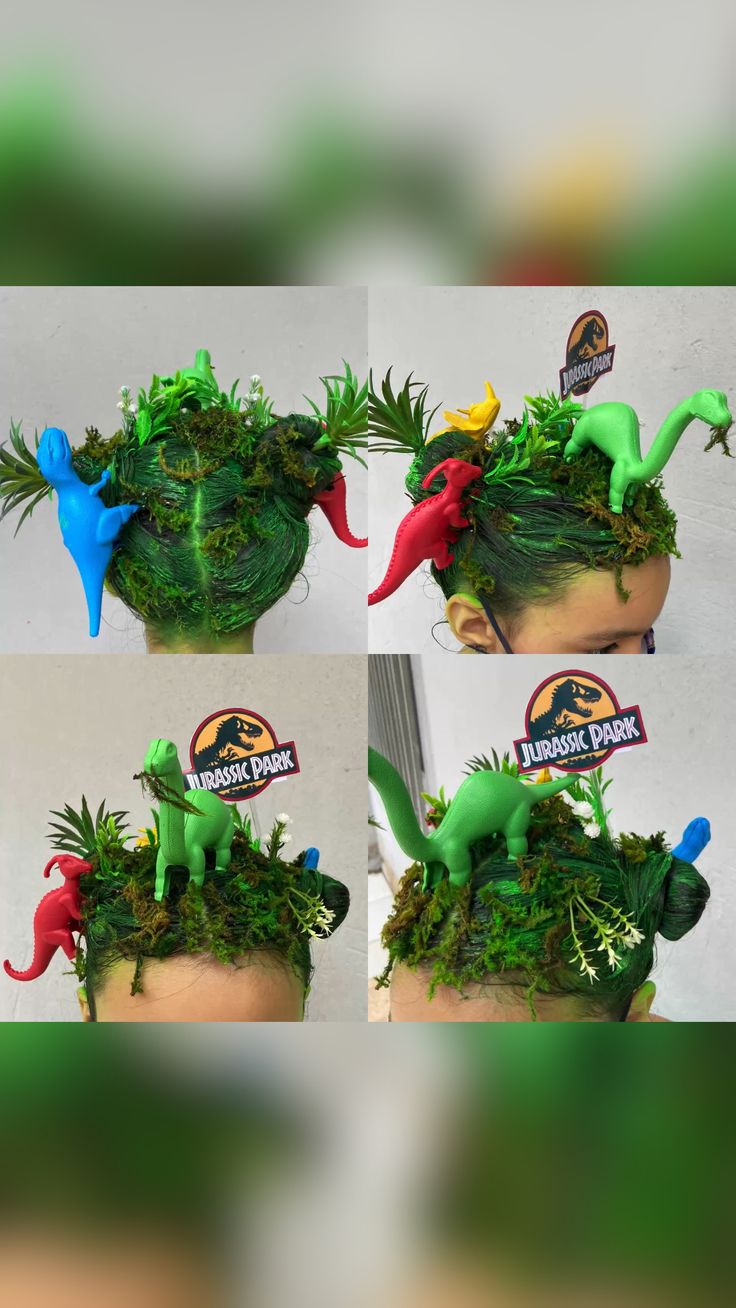 fantasia de dinossauro para cabelo