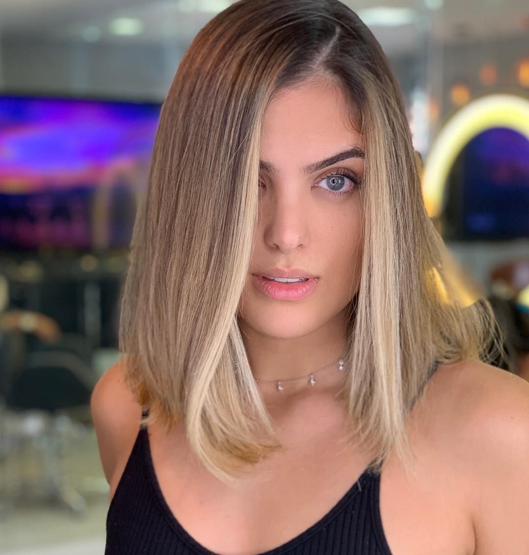 luzes loiras para cabelo médio