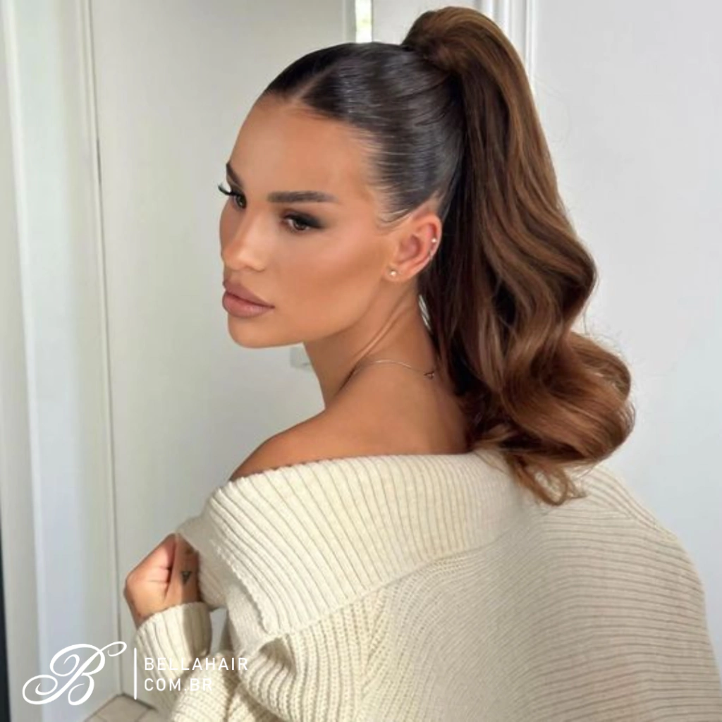 rabo de cavalo para cabelo crespo