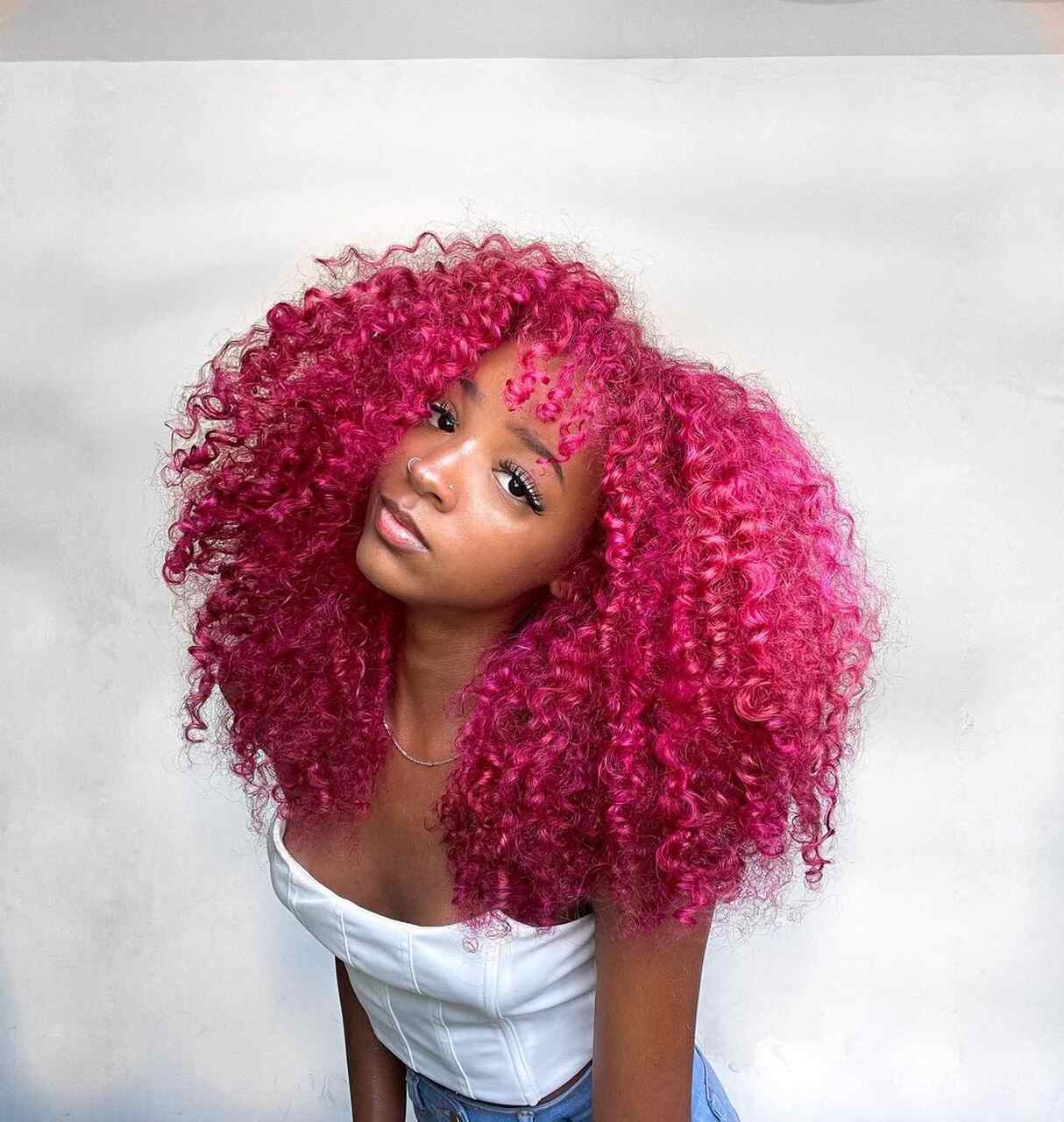 cabelo rosa quartzo