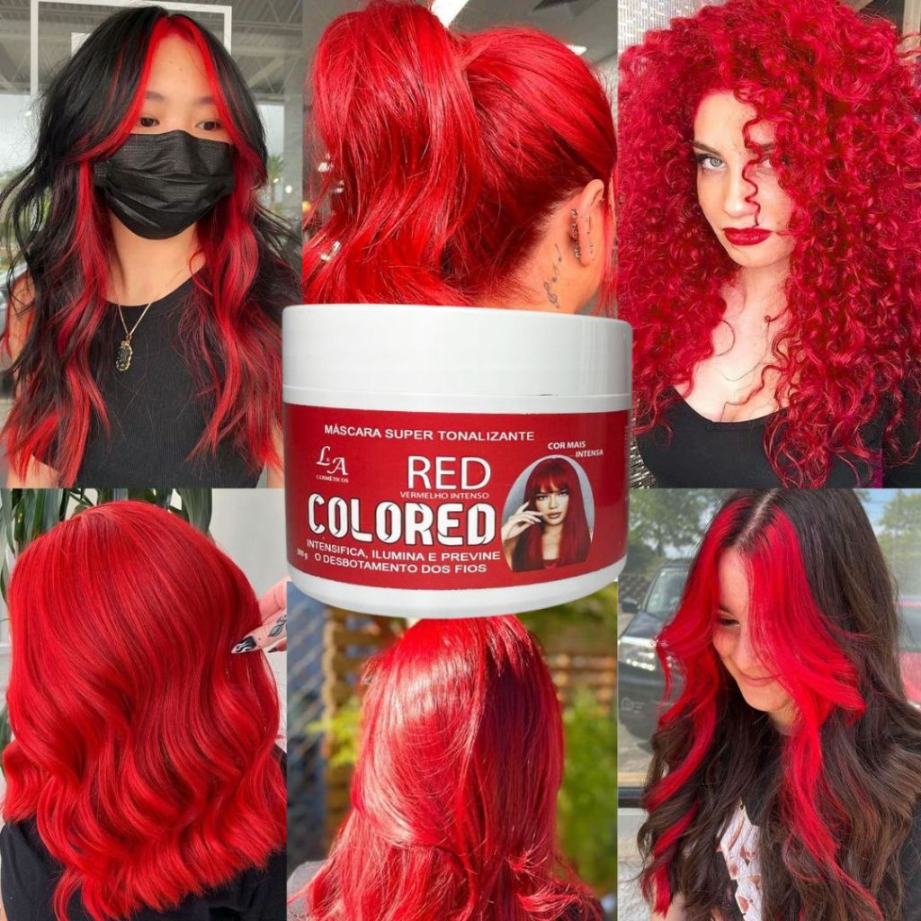 coloração capilar vermelha