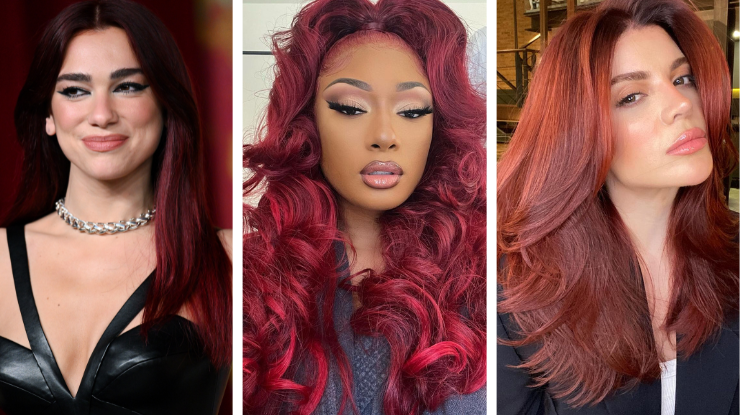cabelo vermelho cereja