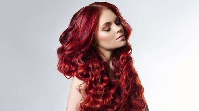 tinta de cabelo vermelho escuro