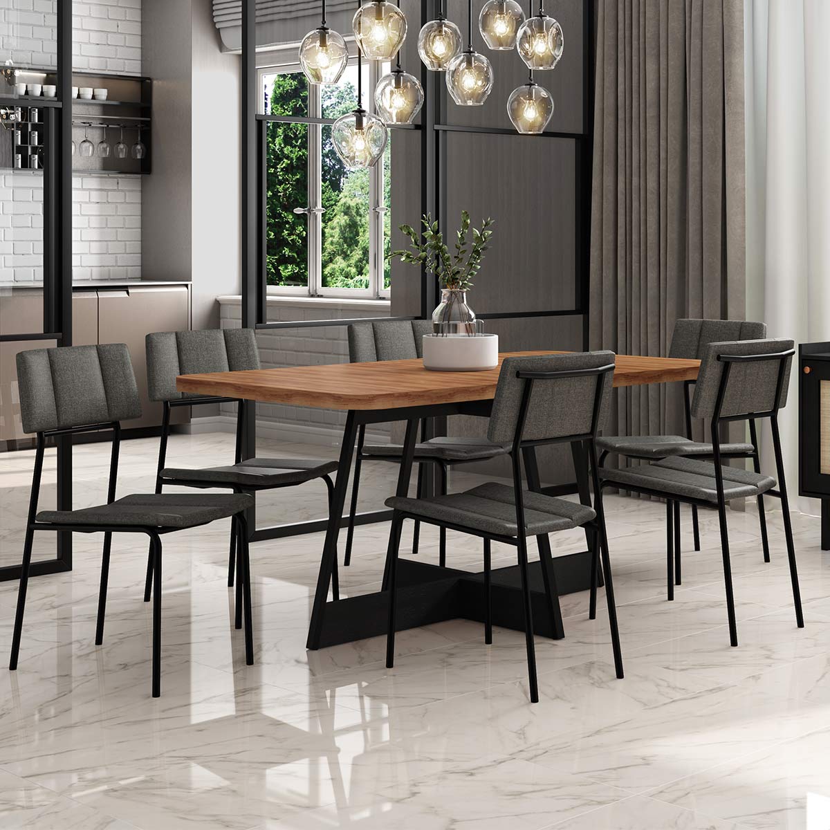 cadeira preta design industrial