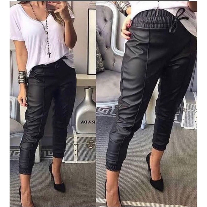 como usar calça de couro preta